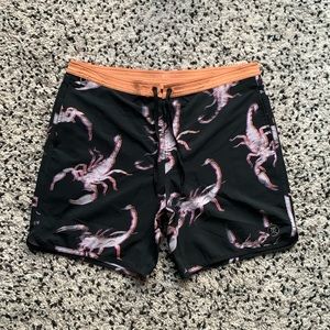 Roark Revival Board Shorts The Chiller Series Blurred Scorpion Print Men’s 36